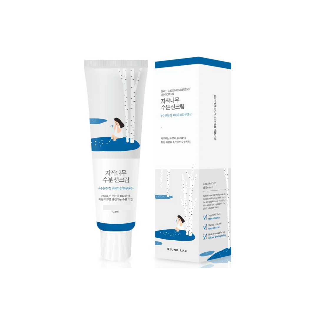 ROUND LAB Birch Juice Moisturizing Day Cream provides lightweight hydration and soothing care for the skin. Formulated with Birch Juice, Niacinamide, and Hyaluronic Acid, it deeply nourishes while maintaining the skin's moisture balance. Enriched with skin calming Artemisia and Allantoin it helps soothe irritation and leaves the skin feeling smooth and refreshed. Its gentle formula absorbs quickly, delivering all-day comfort and hydration.