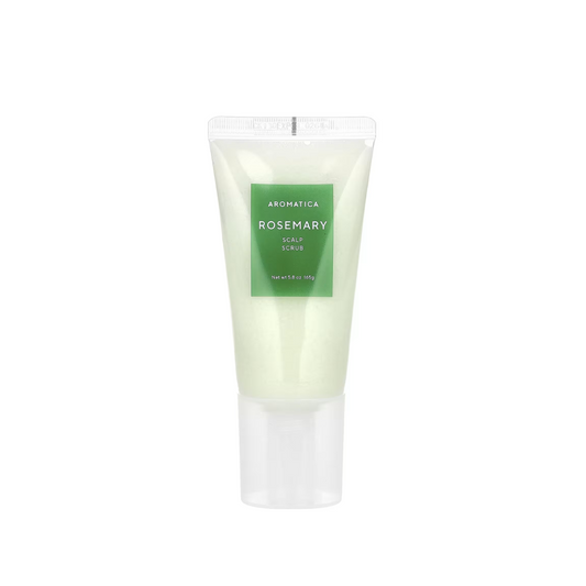 AROMATICA Rosemary Scalp Scrub is a refreshing exfoliating treatment designed to deeply cleanse and revitalize the scalp. Formulated with Sea Salt and Rosemary Leaf Extract, it effectively removes excess oil, impurities, and buildup, leaving your scalp feeling refreshed and purified. Enriched with Ginger Root Extract, Caffeine, and Salicylic Acid, this scrub helps to soothe irritation, promote healthy hair growth, and exfoliate dead skin cells. The addition of nourishing ingredients like Moringa Seed Oil an