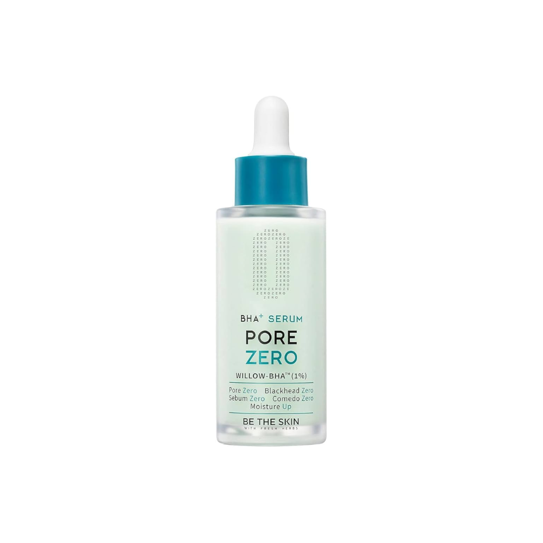 BE THE SKIN BHA+ Pore Zero Serum is a clarifying serum designed to minimize pores and control excess oil. Formulated with BHA (Salicylic Acid) and Willow Bark Extract, it gently exfoliates and unclogs pores, helping to prevent breakouts and reduce the appearance of pores. Enriched with soothing ingredients like Centella Asiatica extracts and Madecassoside, this serum also calms and repairs the skin. Perfect for oily and acne-prone skin, it leaves your complexion smoother, clearer, and more refined.