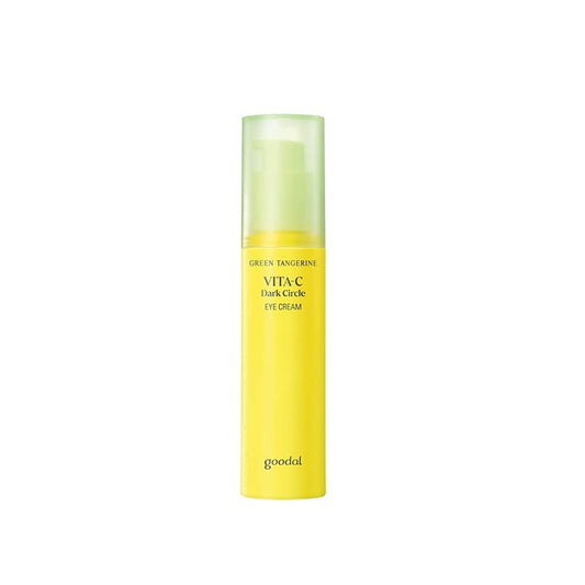 GOODAL Green Tangerine Vita C Dark Circle Eye Cream is infused with Green Tangerine Extract and Vitamin C derivatives to brighten and refresh the under-eye area. This lightweight cream helps reduce the appearance of dark circles and uneven tone while providing deep hydration with ingredients like Glycerin and Propanediol. Enriched with Niacinamide and Arbutin, it promotes a smoother, more radiant look. Perfect for revitalizing tired eyes, it leaves the skin soft, nourished, and glowing.