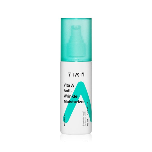 TIAM Vita A Anti-Wrinkle Moisturizer is a rejuvenating cream infused with Retinyl Palmitate (Vitamin A) to help reduce the appearance of fine lines and wrinkles while improving skin elasticity. Formulated with Sunflower Seed Oil, Hydrolyzed Collagen, and Panthenol, it deeply nourishes and hydrates the skin for a smoother, firmer texture. Enhanced with Vitamin E and Black Currant Fruit Extract, this moisturizer also provides antioxidant protection to support a healthy, radiant complexion. Perfect for daily u